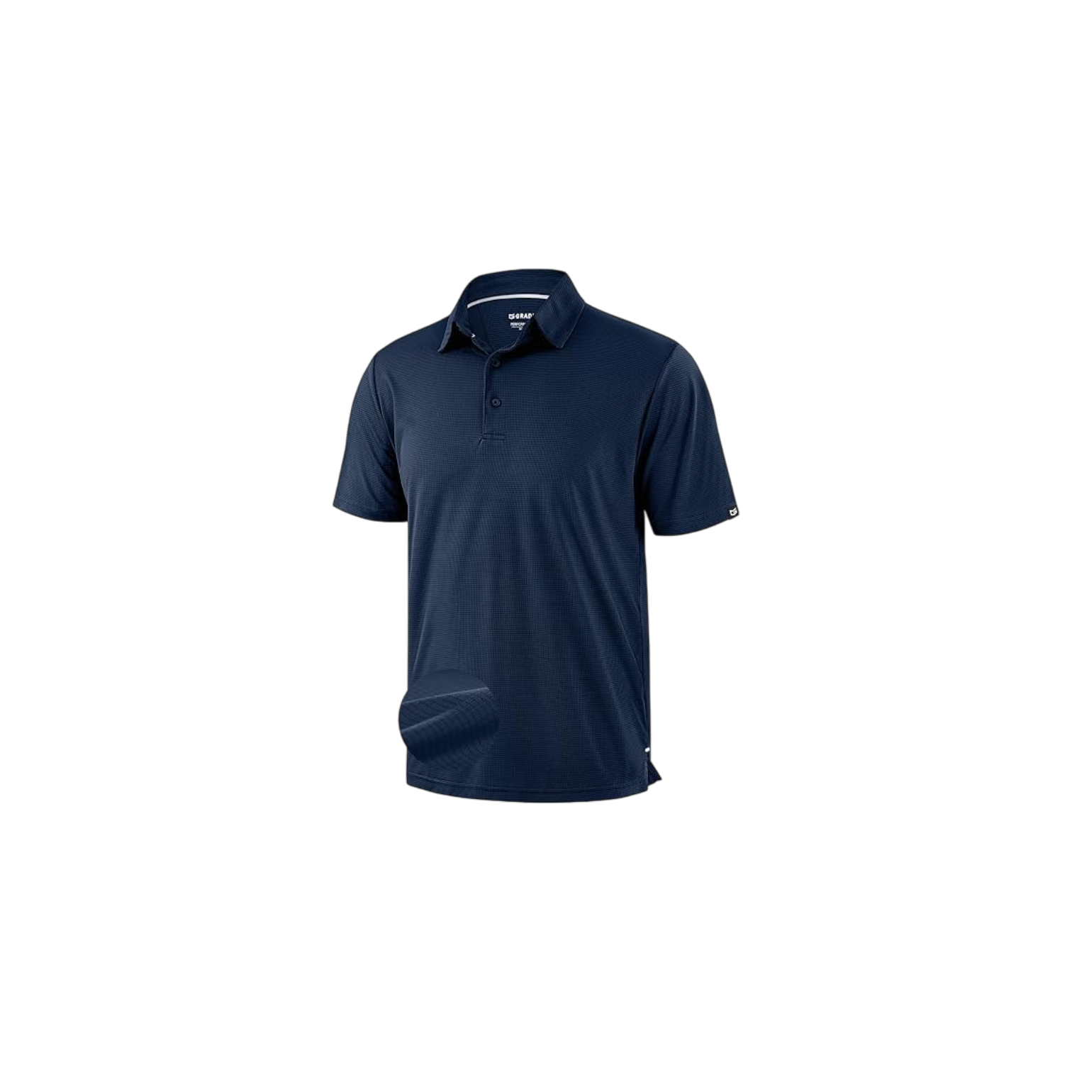 G Gradual Mens Golf Shirt Grid Lightweight Short