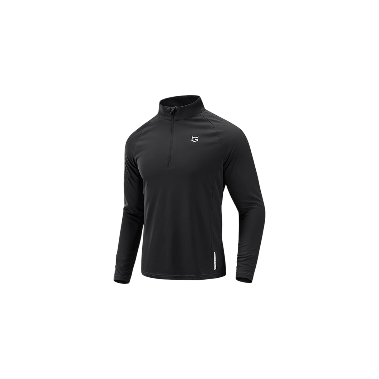 Men's Running Shirts Long Sleeve Zip Pullover by G Gradual